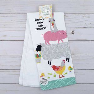 Kay Dee Kitchen Towel Easter Animal Friends Dual Purpose